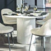 Irina White Marble Effect 119.5cm Round Dining Table -Housing Units Shop 655bd10ae74e4bc790b5fdae31786d43