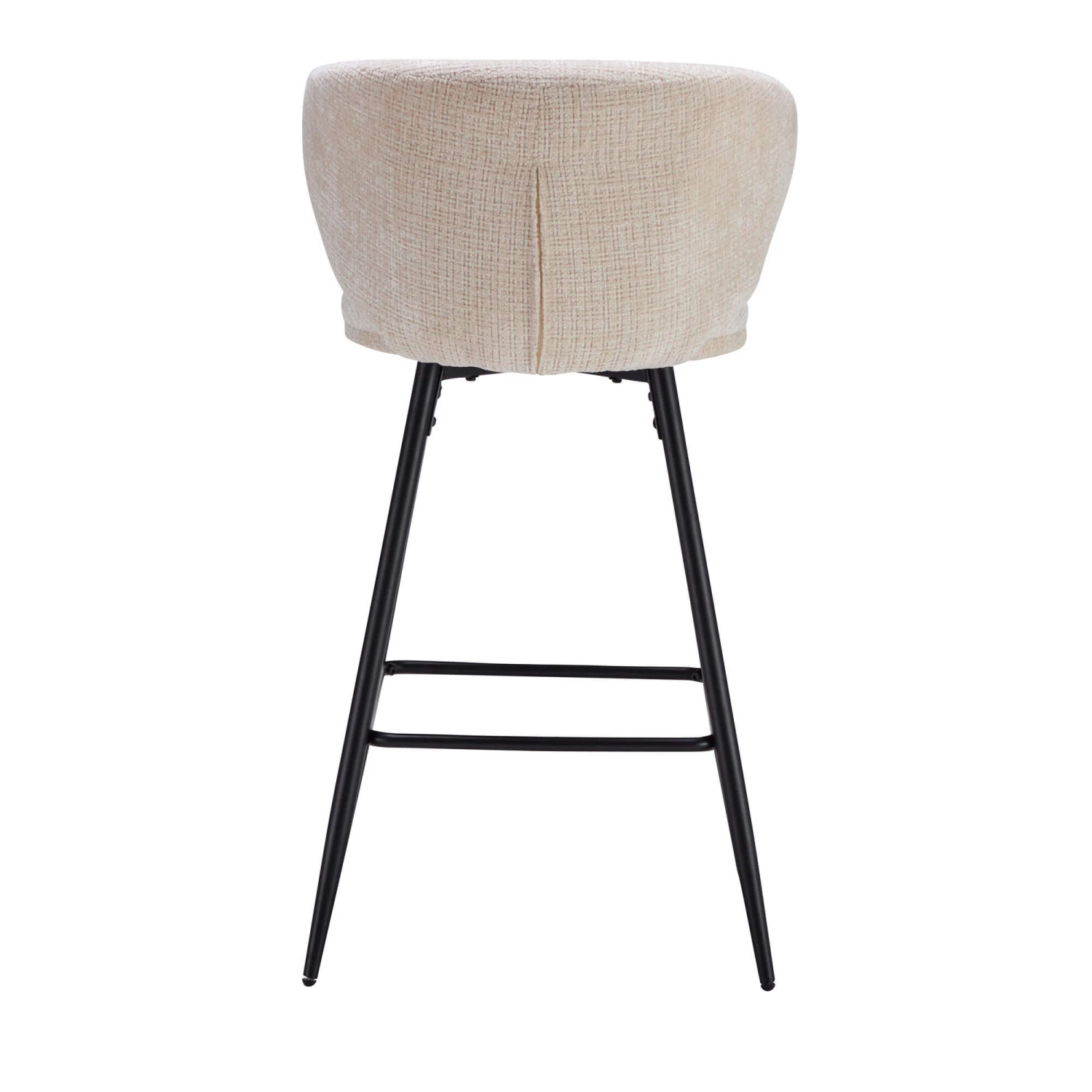 Richmond Interiors Mimi Beige Chenille Fabric Bar Stool 6 Richmond Interiors Mimi Beige Chenille Fabric Bar Stool - Image 4