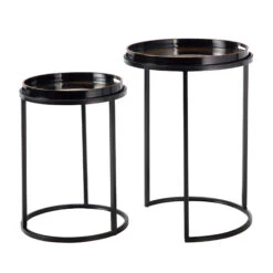 Libra Nero Black & Gold Swirl Mirrored Nest Of 2 Tables 11 Libra Nero Black & Gold Swirl Mirrored Nest Of 2 Tables -Housing Units Shop 65ccd05eed00d6c2aad95115a6b832db