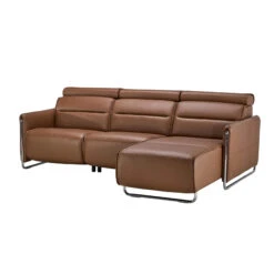 Stressless Emily 2 Seater Right Hand Medium Long Seat Power Recliner Sofa In Velaro Dark Caramel Leather & Polished Chrome -Housing Units Shop 67d1ade990c7d656a0c496b979cfaddf