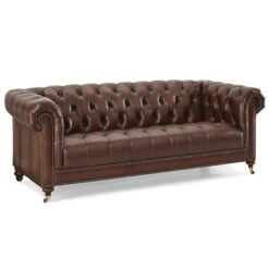 Balmoral Vintage Tabac Leather 3.5 Seater Sofa -Housing Units Shop 68cdc3a98f0dfa8981fa88bb12ff36ed