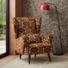 Orla Kiely Alma Climbing Daisy Conker Pattern Velvet Accent Armchair -Housing Units Shop 6973ddfedd0e0fc010813492bddd071f