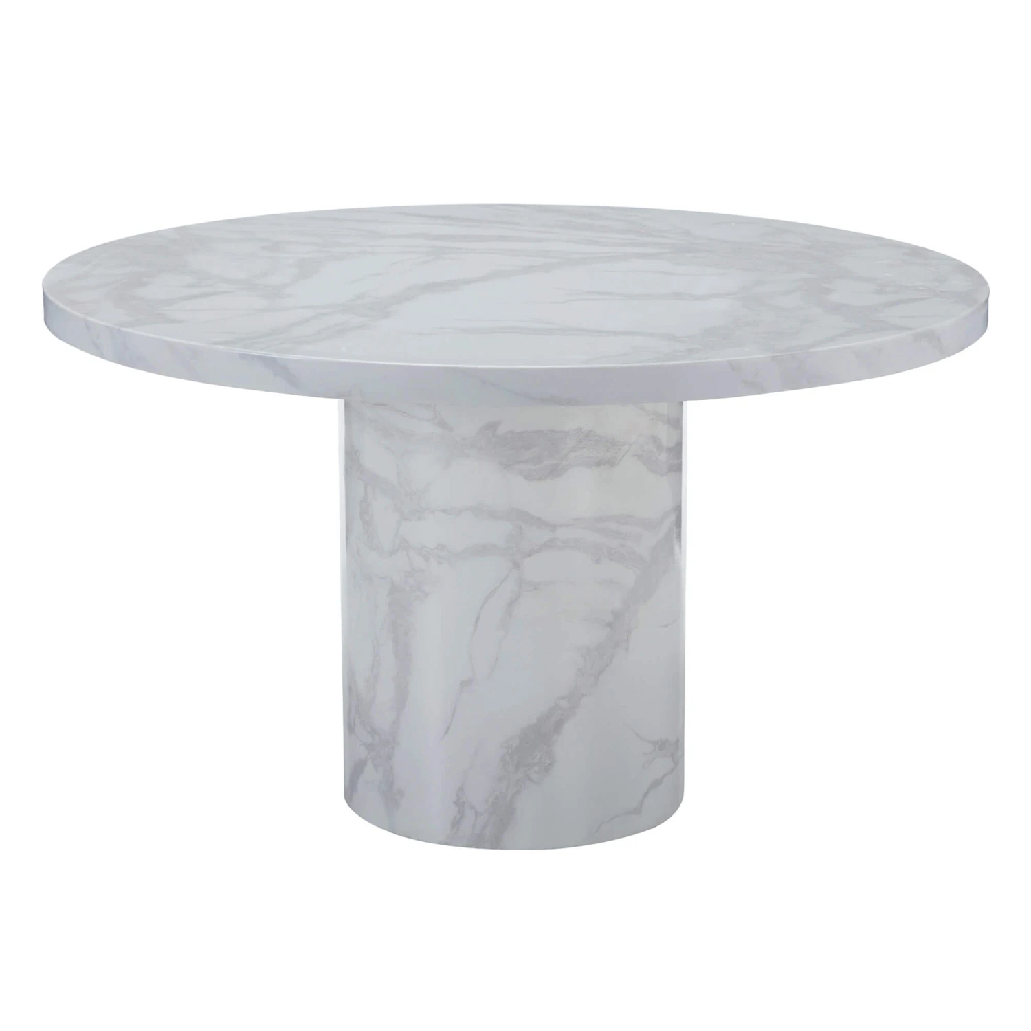 Savona Bone 130cm Round Marble Effect Dining Table & 4 Gabriel White Boucle Fabric Dining Chair 5 Savona Bone 130cm Round Marble Effect Dining Table & 4 Gabriel White Boucle Fabric Dining Chair - Image 3