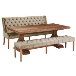 Jacob 200cm Taupe Velvet Button Back Bench -Housing Units Shop 6a4e7f9c5cb273916782eea122d9b782