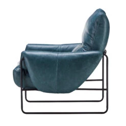 Bronx Blue Leather Lounge Chair -Housing Units Shop 6a75c217a4485f7b6bceb28f2e934bd2