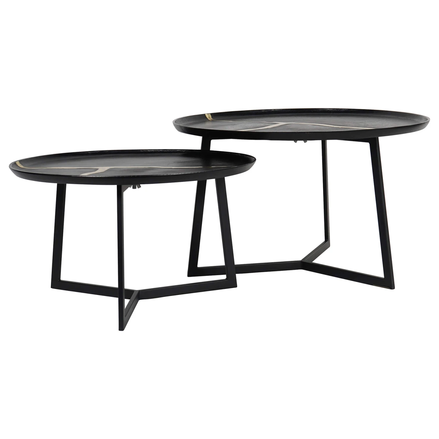 Libra Arizona Set Of 2 Black And Gold Coffee Tables 5 Libra Arizona Set Of 2 Black And Gold Coffee Tables - Image 3