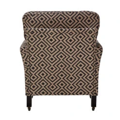 Lucinda Black & Natural Patterned Fabric Accent Armchair -Housing Units Shop 6af40541da4ca8647327634279e8e080