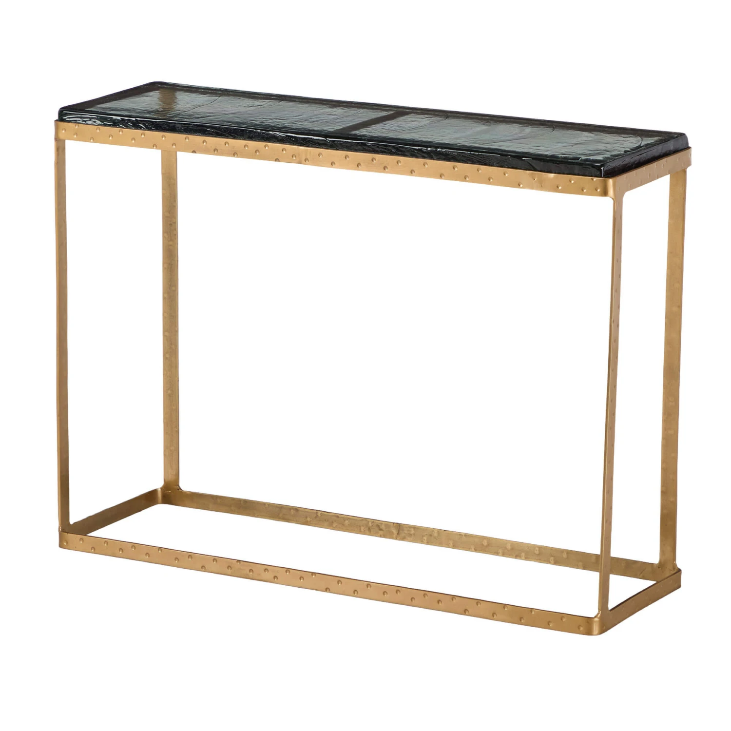Nador Antique Brass And Glass Console Table 3 Nador Antique Brass And Glass Console Table