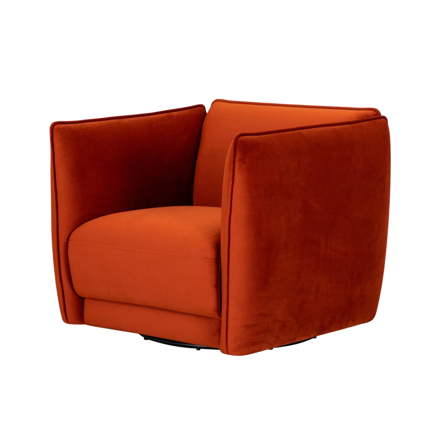 Glass House Thorne Rust Orange Fabric Armchair 5 Glass House Thorne Rust Orange Fabric Armchair - Image 3