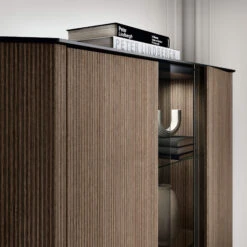 Oratino 2 Door Ribbed Wood Cabinet -Housing Units Shop 6eacd443febeb8d0bdf101412101481c