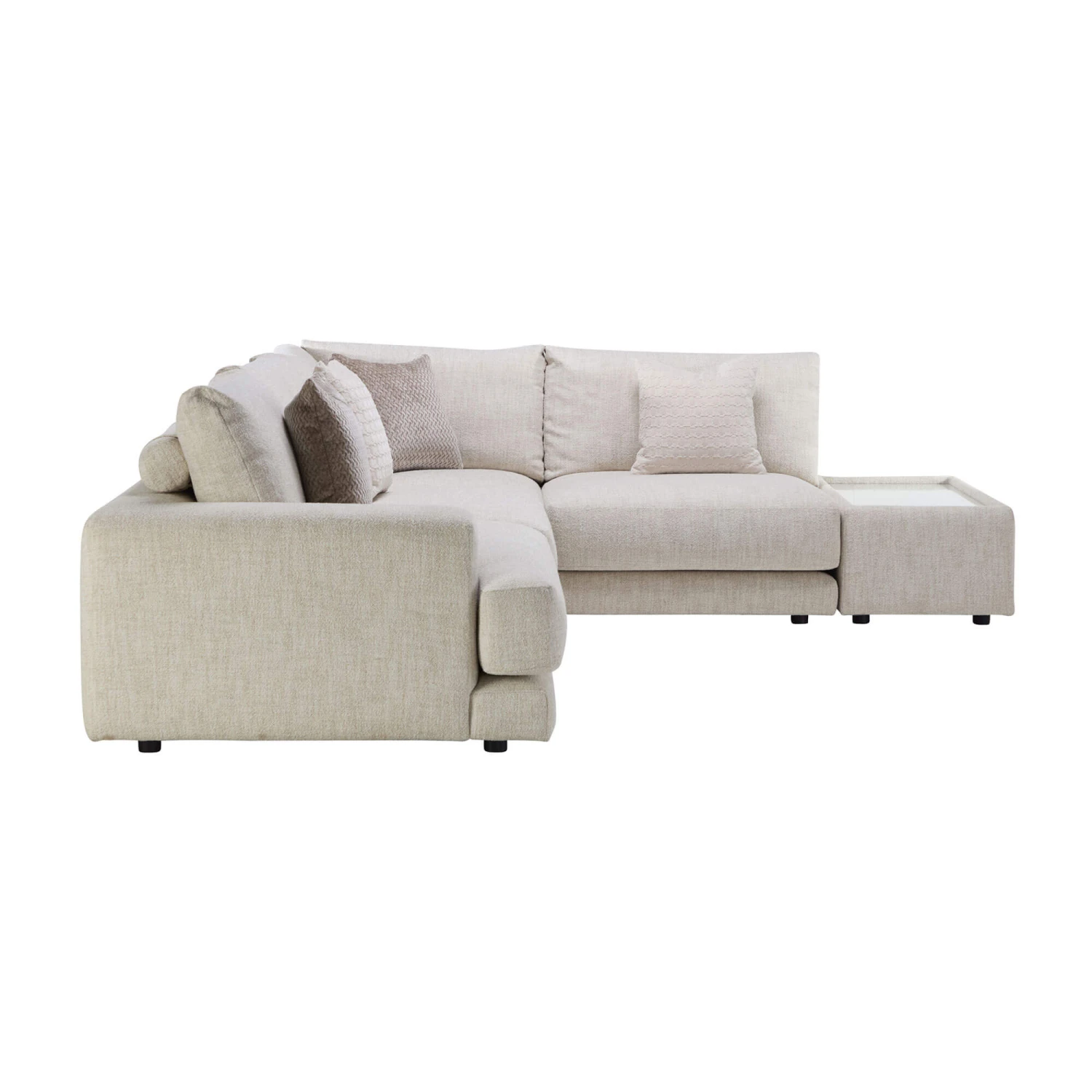 Naxos Large Tyne Natural Fabric Open End Left Arm Corner Group With Rectangular Table 5 Naxos Large Tyne Natural Fabric Open End Left Arm Corner Group With Rectangular Table - Image 3