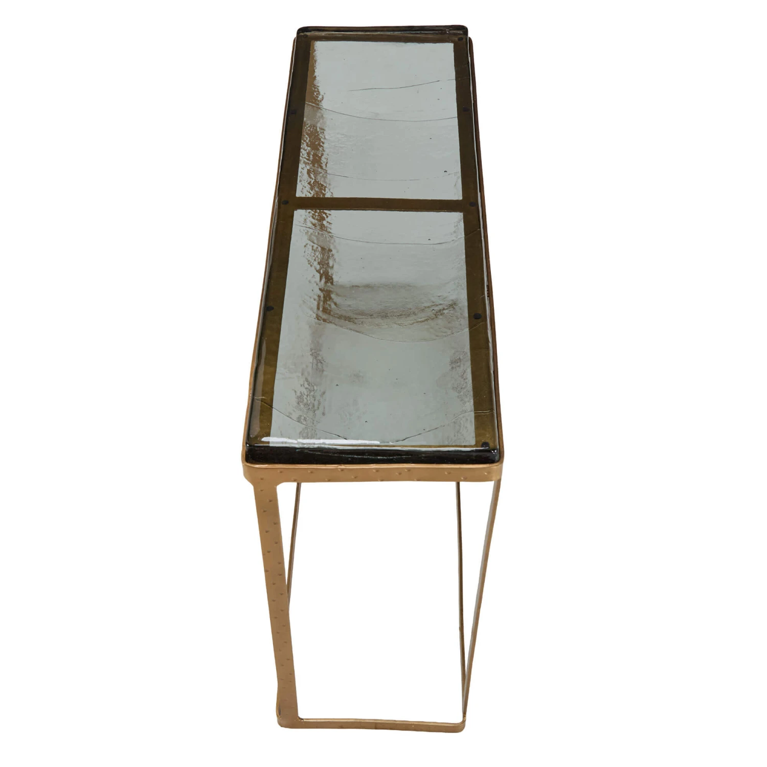 Nador Antique Brass And Glass Console Table 6 Nador Antique Brass And Glass Console Table - Image 4