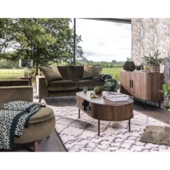 Annika Smoked Oak Slatted Sliding 2 Door Coffee Table -Housing Units Shop 6f9d598b6e2481e159fc9d5714db92bb 1