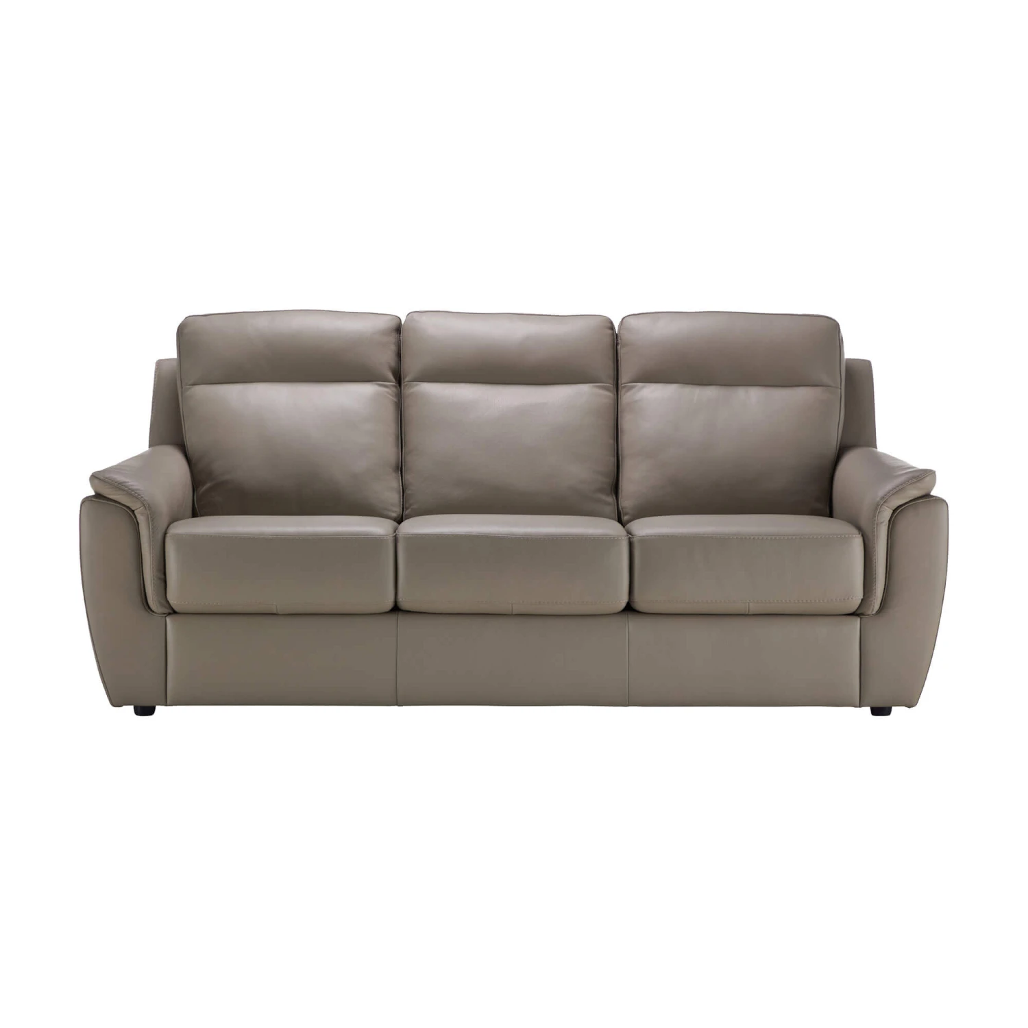 Mario Taupe Leather 3 Seater Sofa 3 Mario Taupe Leather 3 Seater Sofa