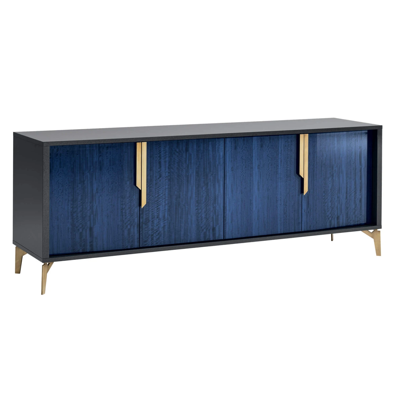 Celeste High Gloss Cobalt Blue 210cm 4 Door Sideboard 4 Celeste High Gloss Cobalt Blue 210cm 4 Door Sideboard - Image 2