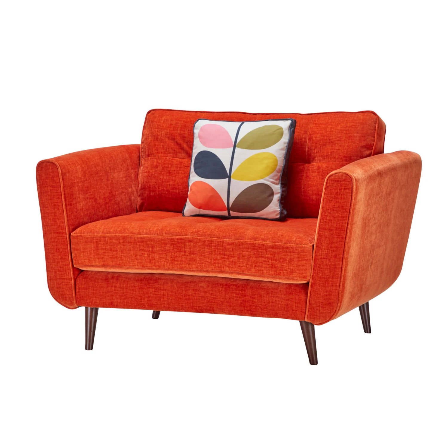 Orla Kiely Ivy Snuggler Sofa In Derry Orange Fabric 4 Orla Kiely Ivy Snuggler Sofa In Derry Orange Fabric - Image 2
