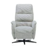 Caleri White Fabric Power Recliner Chair