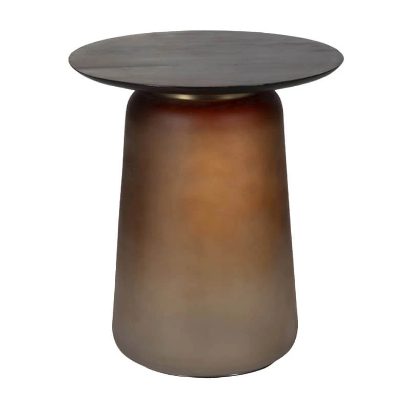 Glass House Tryst Brown Glass Lamp Table 3 Glass House Tryst Brown Glass Lamp Table