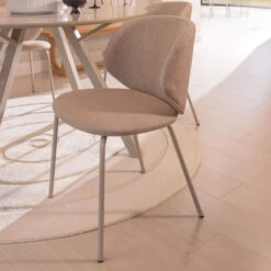 Odense Round Dining Table With 4 Odense Beige Dining Chairs -Housing Units Shop 73d3d83c758a59f03fee9200a2875f4a