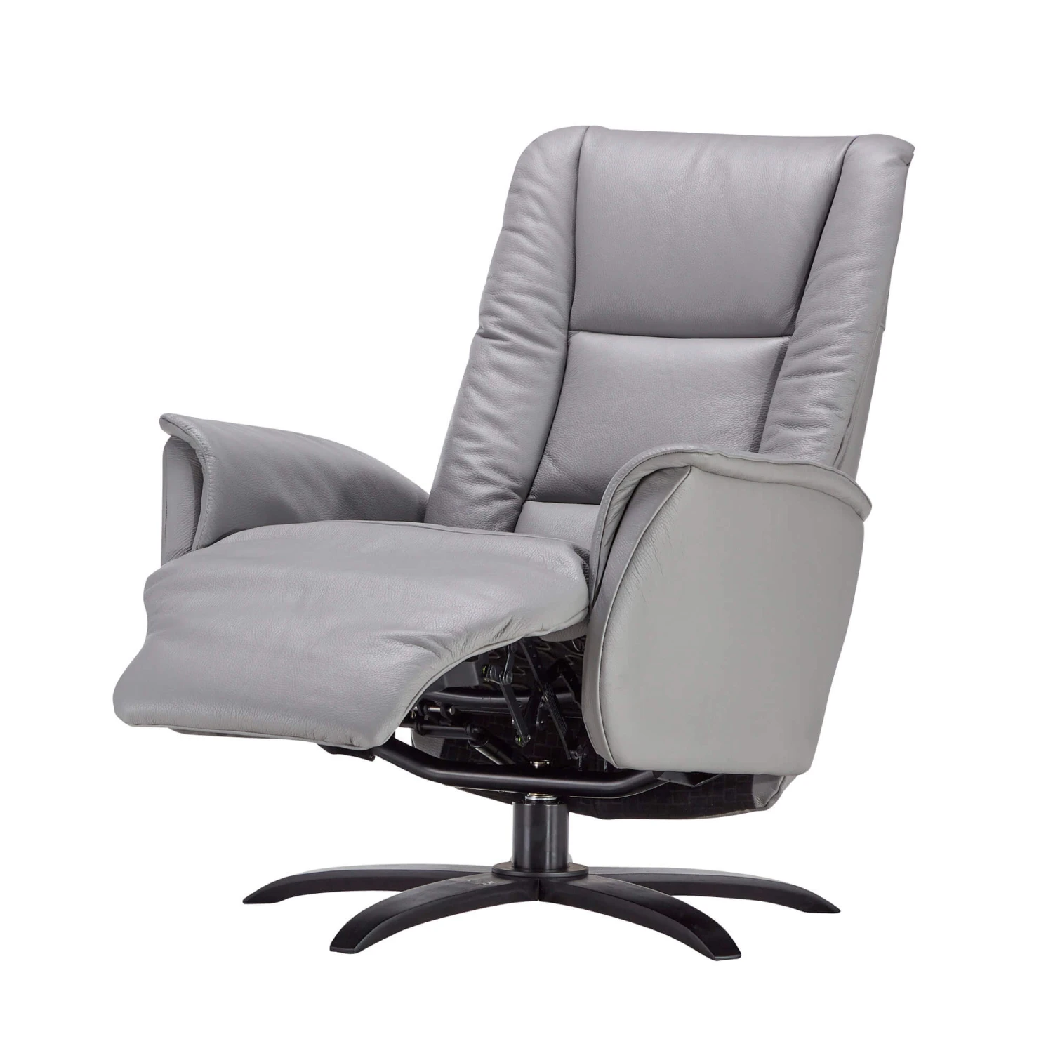 Axbridge Dark Grey Leather Electric Recliner Chair 4 Axbridge Dark Grey Leather Electric Recliner Chair - Image 2