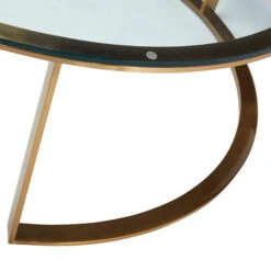 Ophelia Brushed Gold & Glass Set Of 2 Coffee Tables -Housing Units Shop 76a4e18881c50c1fb67d9db9a8348894