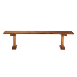 Tallina 200cm Dining Bench Brown Double Polished