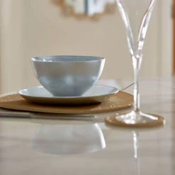 Savona Bone White 130cm Circular Marble Effect Dining Table -Housing Units Shop 7810a861ca8208f3d63872a24bc53b60