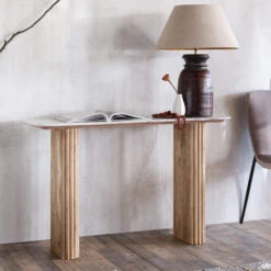 Rochelle Mango Wood & Marble Console Table