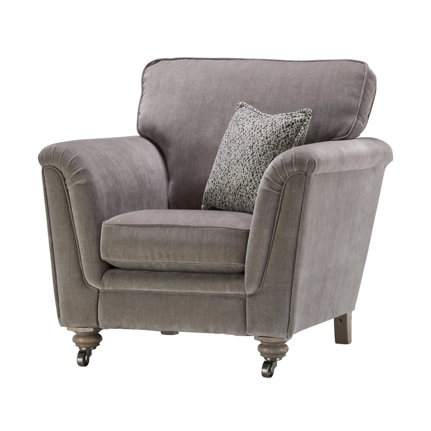 Donna Grey Fabric Armchair 4 Donna Grey Fabric Armchair - Image 2
