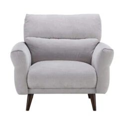 Corniche Grey Fabric Armchair