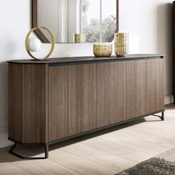 Oratino 3 Door Ribbed Wood Sideboard -Housing Units Shop 7bd1bb2e30be57fb51db28fafe8c96c1