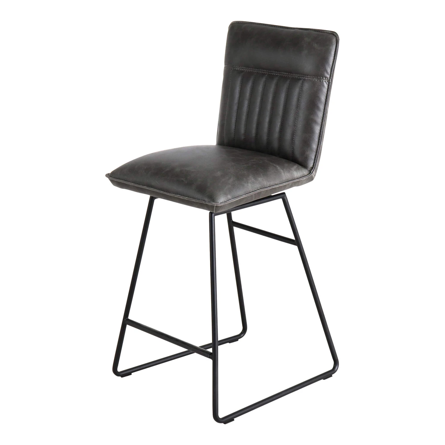 Clarence Grey Faux Leather Counter Bar Chair 3 Clarence Grey Faux Leather Counter Bar Chair - Image 2