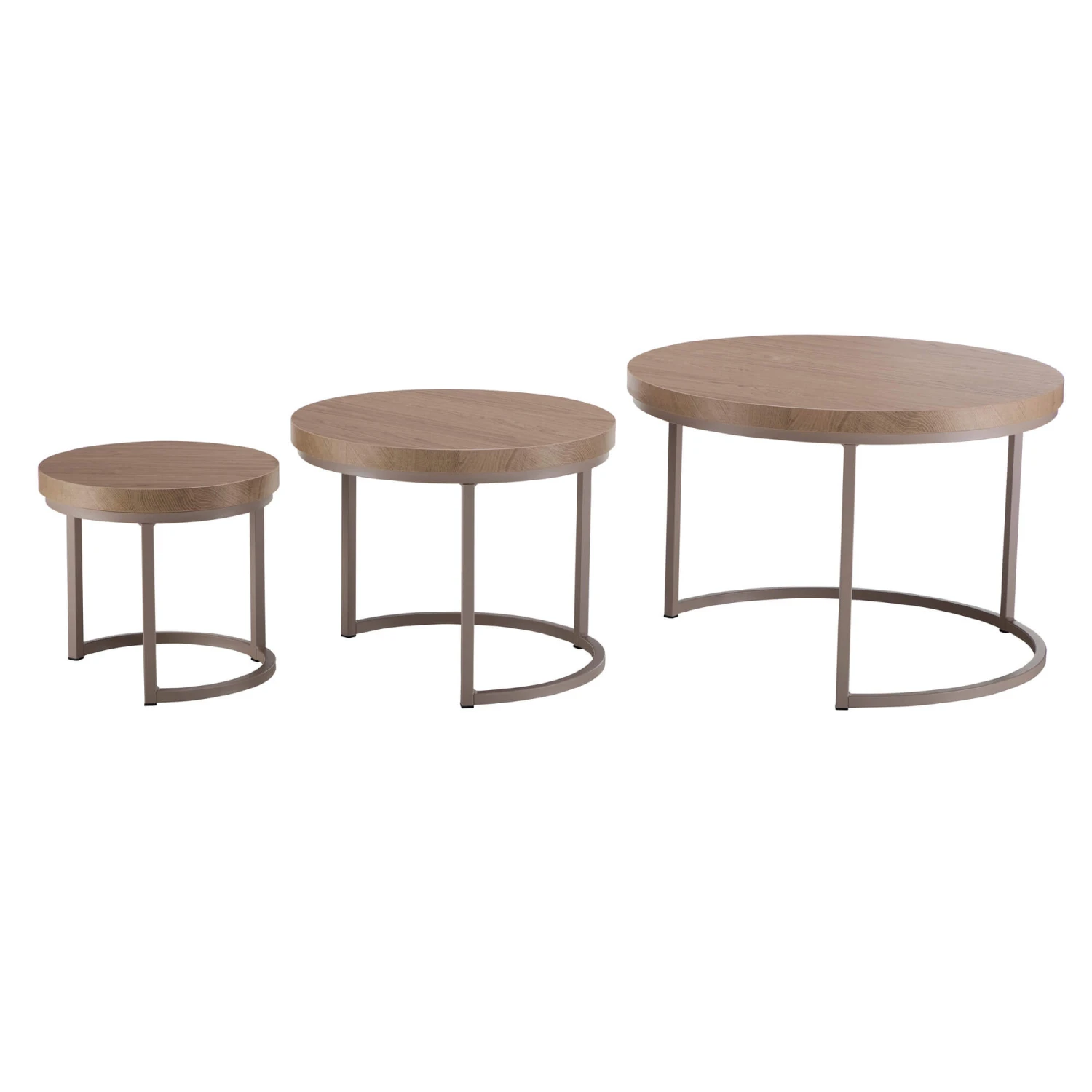 Ulverston Light Oak Set Of 3 Nesting Coffee Tables 4 Ulverston Light Oak Set Of 3 Nesting Coffee Tables - Image 2