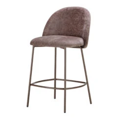 Connubia Tuka Mid Fixed Brown Fabric Bar Stool