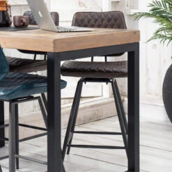 Kiara Dark Brown Counter Faux Leather Bar Chair -Housing Units Shop 805aadce1fb3f8506cae266f01ec0a8d