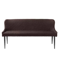 Toby Brown Faux Leather Sofa Bench