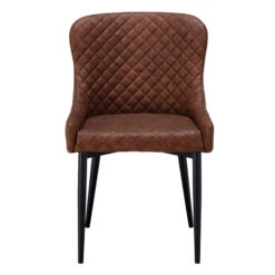 Java Reclaimed Teak 130cm Round Dining Table & 4 Toby Brown Faux Leather Chairs -Housing Units Shop 8240a01852849c83a57ba907e663d432