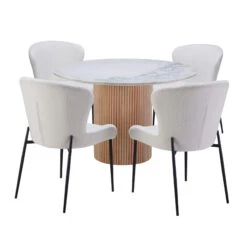 Rochelle 120cm Round Mango Wood & Marble Dining Table 12 Rochelle 120cm Round Mango Wood & Marble Dining Table -Housing Units Shop 830b0898c8092cc272c65d6d2f2de729