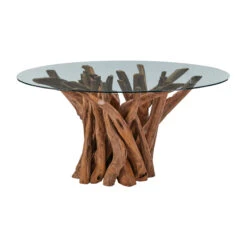 Java Teak 160cm Round Dining Table With 6 Toby Brown Faux Leather Dining Chairs 10 Java Teak 160cm Round Dining Table With 6 Toby Brown Faux Leather Dining Chairs -Housing Units Shop 8374ed17fd0cc2c6e0cc37b68053d3cd