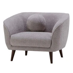 Adrienne Grey Boucle Fabric Armchair -Housing Units Shop 83a928e77afbb015180371557c707189