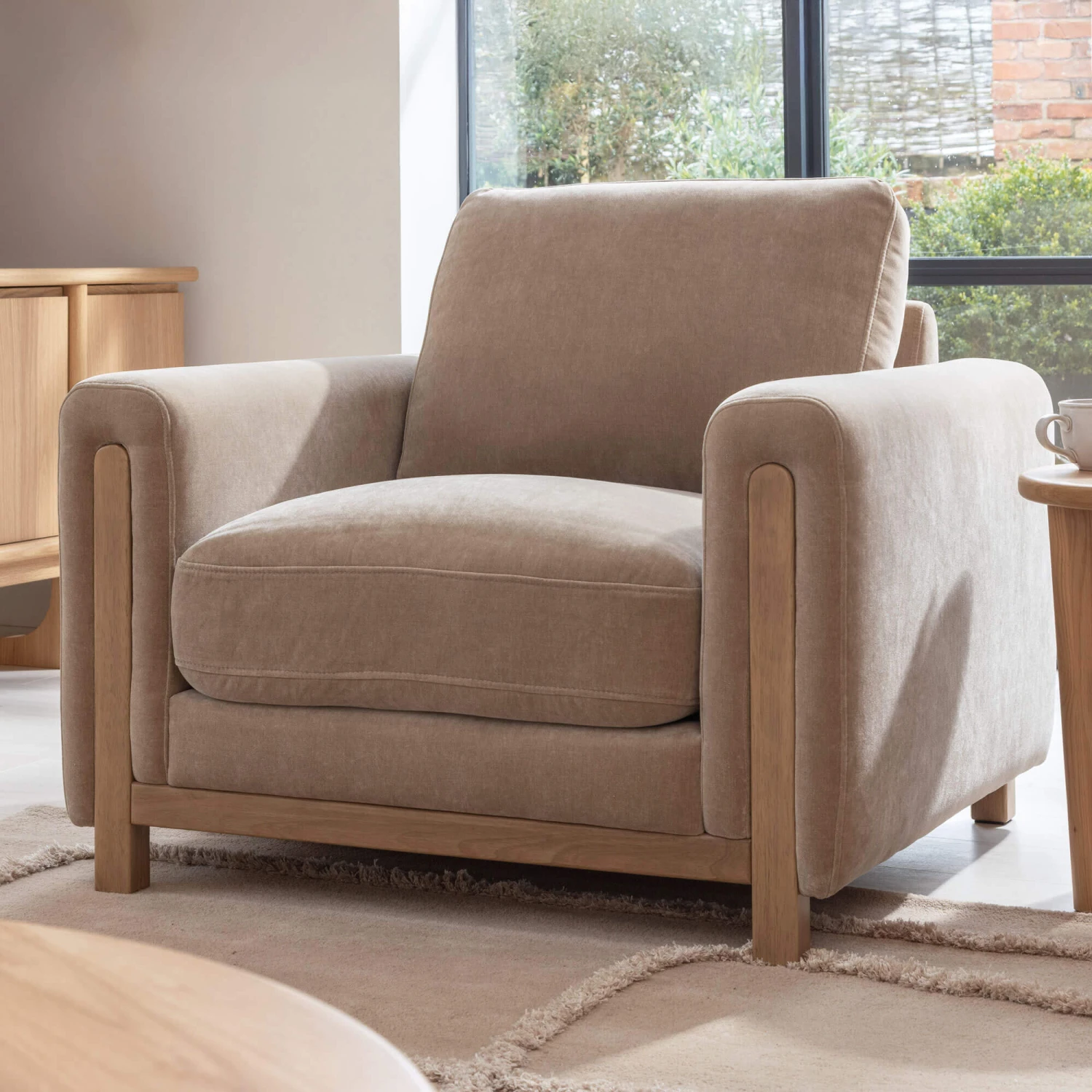 Leila Fawn Fabric Armchair 3 Leila Fawn Fabric Armchair