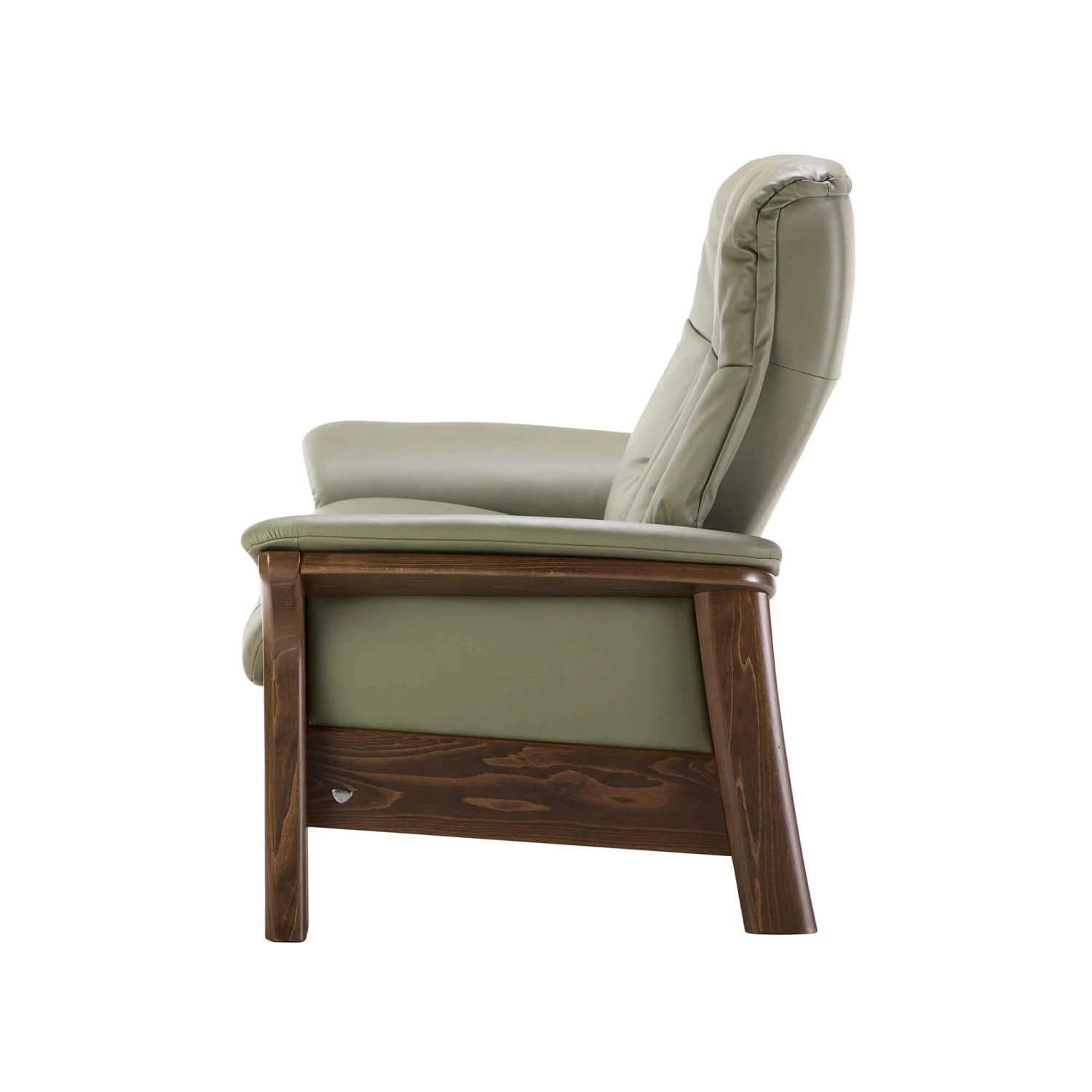 Stressless Buckingham 2 Seater Recliner Sofa In Paloma Shadow Green & Walnut 7 Stressless Buckingham 2 Seater Recliner Sofa In Paloma Shadow Green & Walnut - Image 5