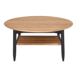 Ercol Monza Round Black Oak Coffee Table