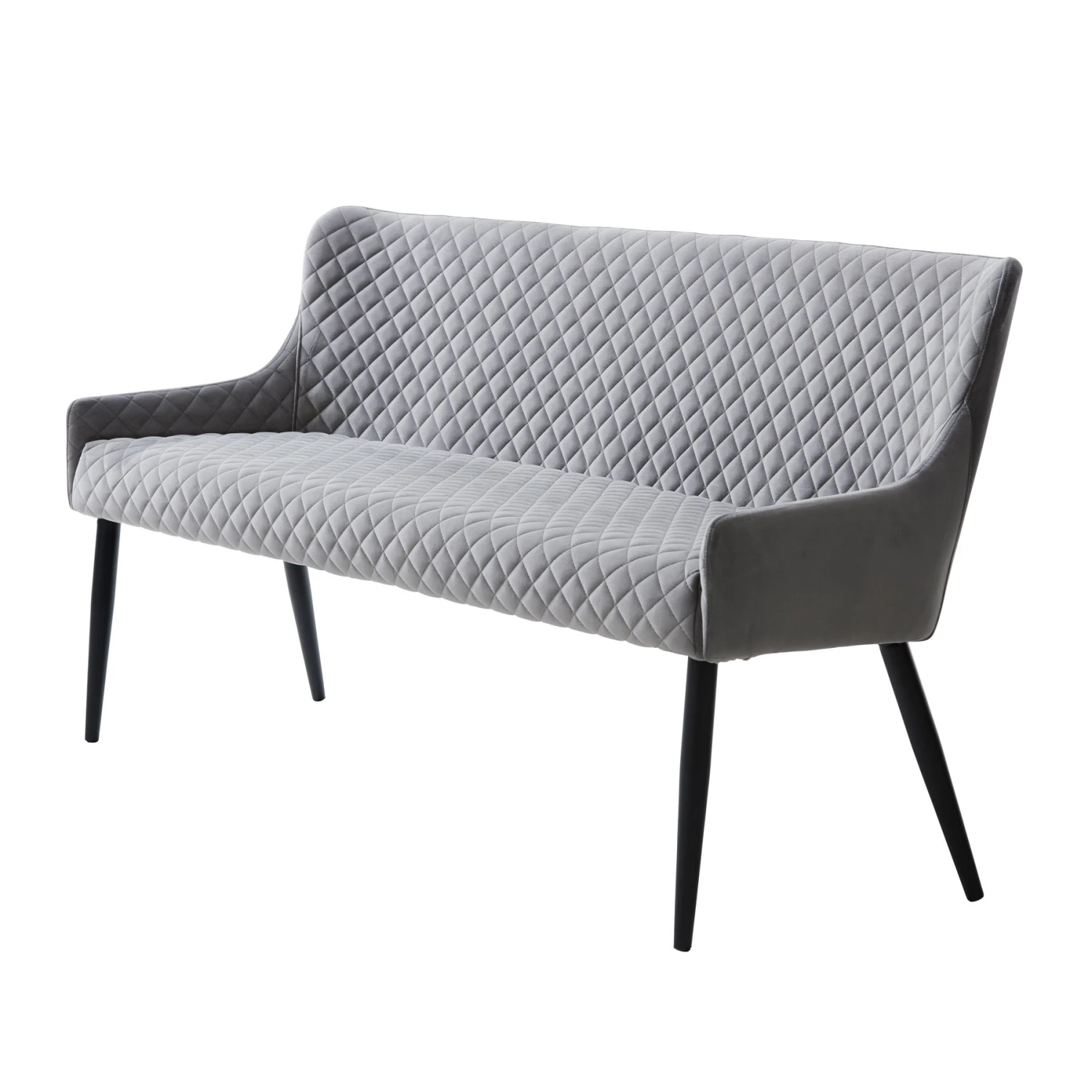 Toby Grey Velvet Sofa Dining Bench 3 Toby Grey Velvet Sofa Dining Bench