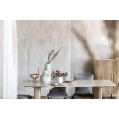 Rochelle 200cm Mango Wood & Marble Dining Table & 6 Larvik Black Chairs -Housing Units Shop 8630d014364223334b3409851e86f895 1