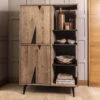 Monreale Brushed Solid Oak Display Cabinet -Housing Units Shop 868cb7a41d74e6f82cc5569109359a17