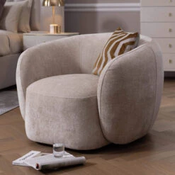 Rondo Cream Fabric Armchair