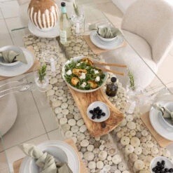 Naturalis 220cm Wood And Glass Dining Table -Housing Units Shop 8736a0a1f0133b9d4a1e3a60d43bbcd5