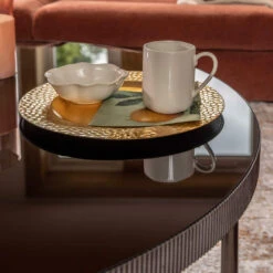 Libra Knightsbridge Black Glass Nest Of 2 Coffee Tables -Housing Units Shop 87d2917292f6cd33eb1e4164baea7004