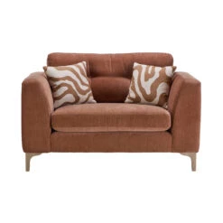 Miranda Dusky Apricot Fabric Cuddler Sofa